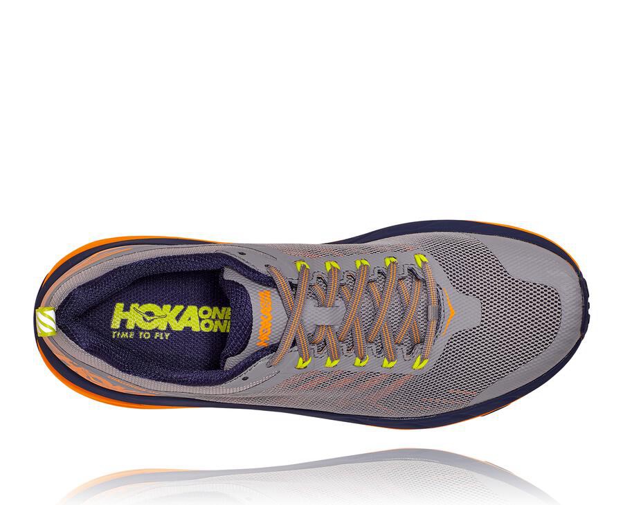 Hoka One One Mens Trail Shoes - Challenger ATR 5 - Grey - HBON25346